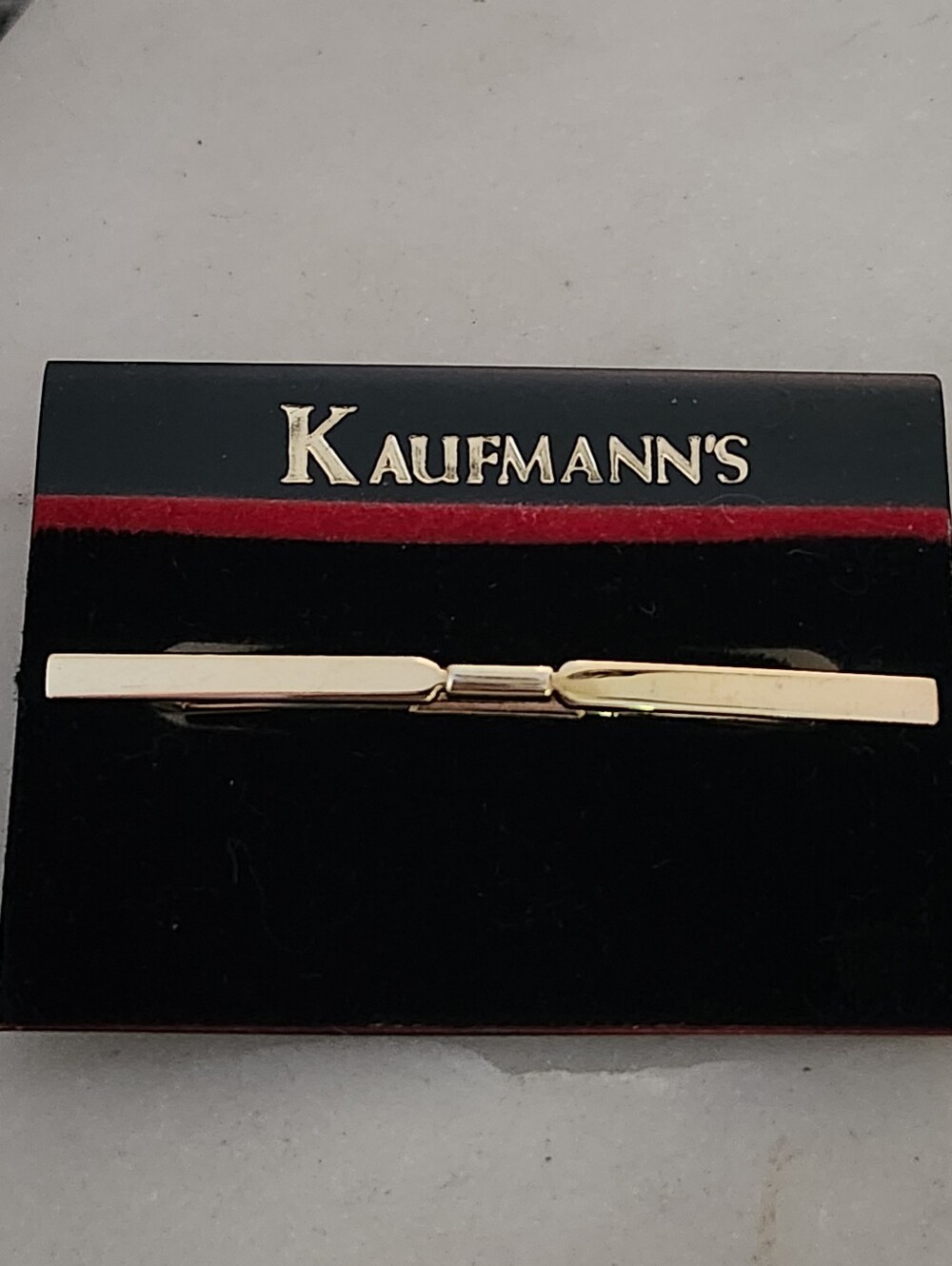 Vtg Kaufmann's Gold Tone Tie Bar - New!